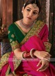 Satin Silk Rani Color Saree